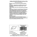 BioMenü Bio Albastru Spirulina Alga pulbere 60 g etichetă cu date
