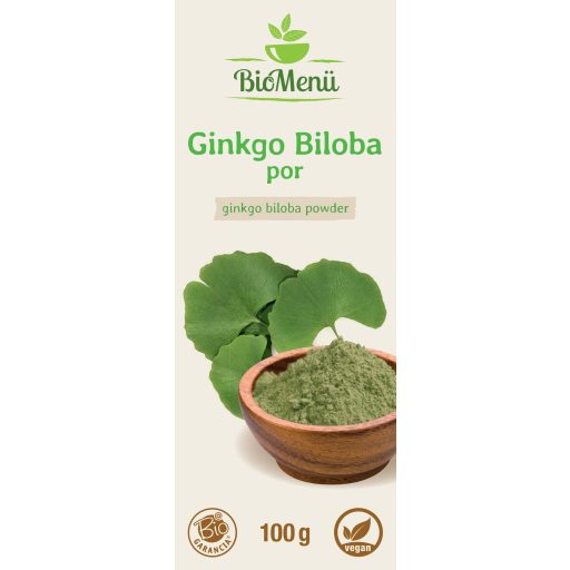 BioMenü bio Ginkgo Biloba pudra 100 g etichetă