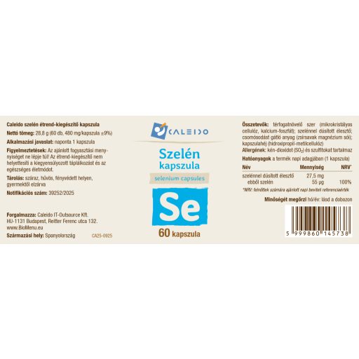 Caleido Capsule cu Seleniu 60 buc etichetă