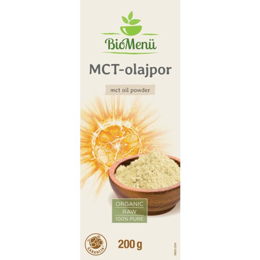 BioMenü organic MCT pudră de ulei 200 g etichetă