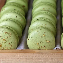 Macaron cu spirulină și fistic